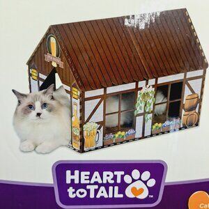 German Pub House Cat/ Small Animal House with Cardboard Scratching Boards